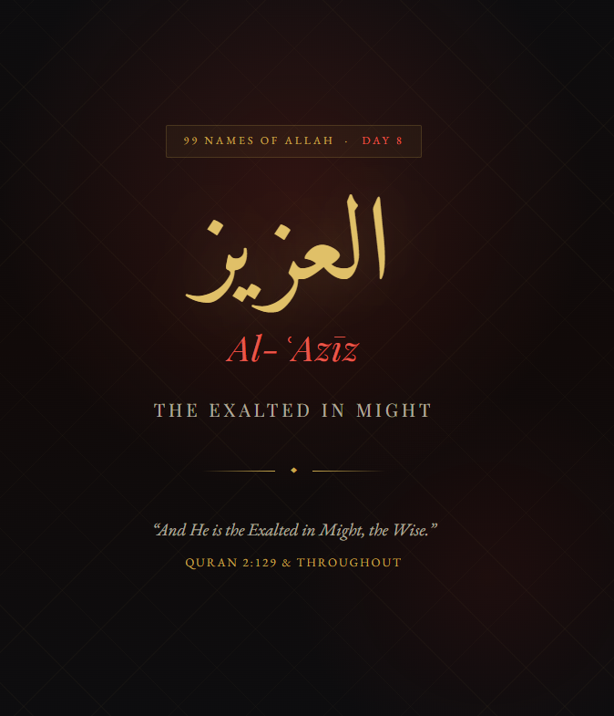 Al‑ʿAzīz meaning – The Exalted in Might, one of the 99 Names of Allah